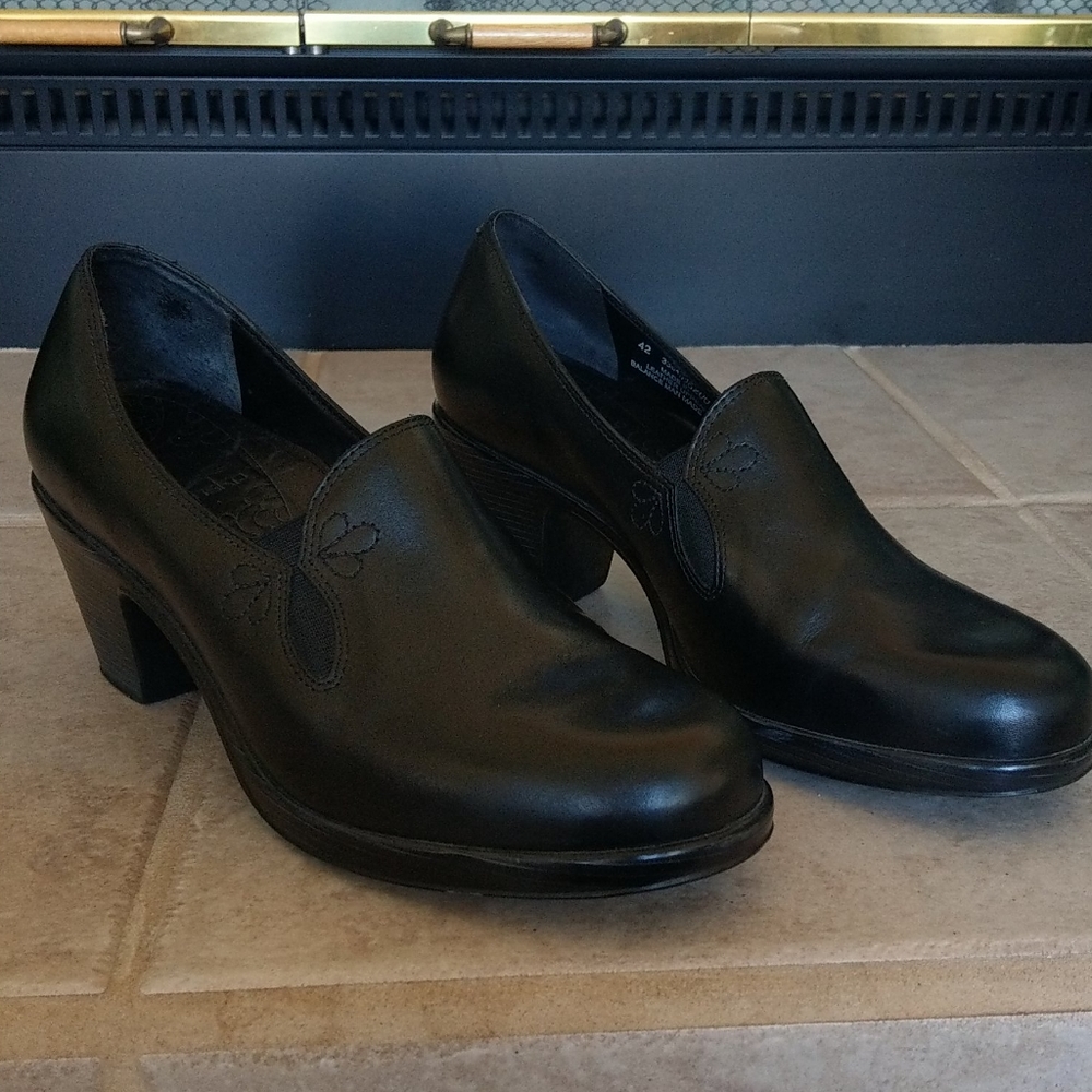 Dansko black leather heels